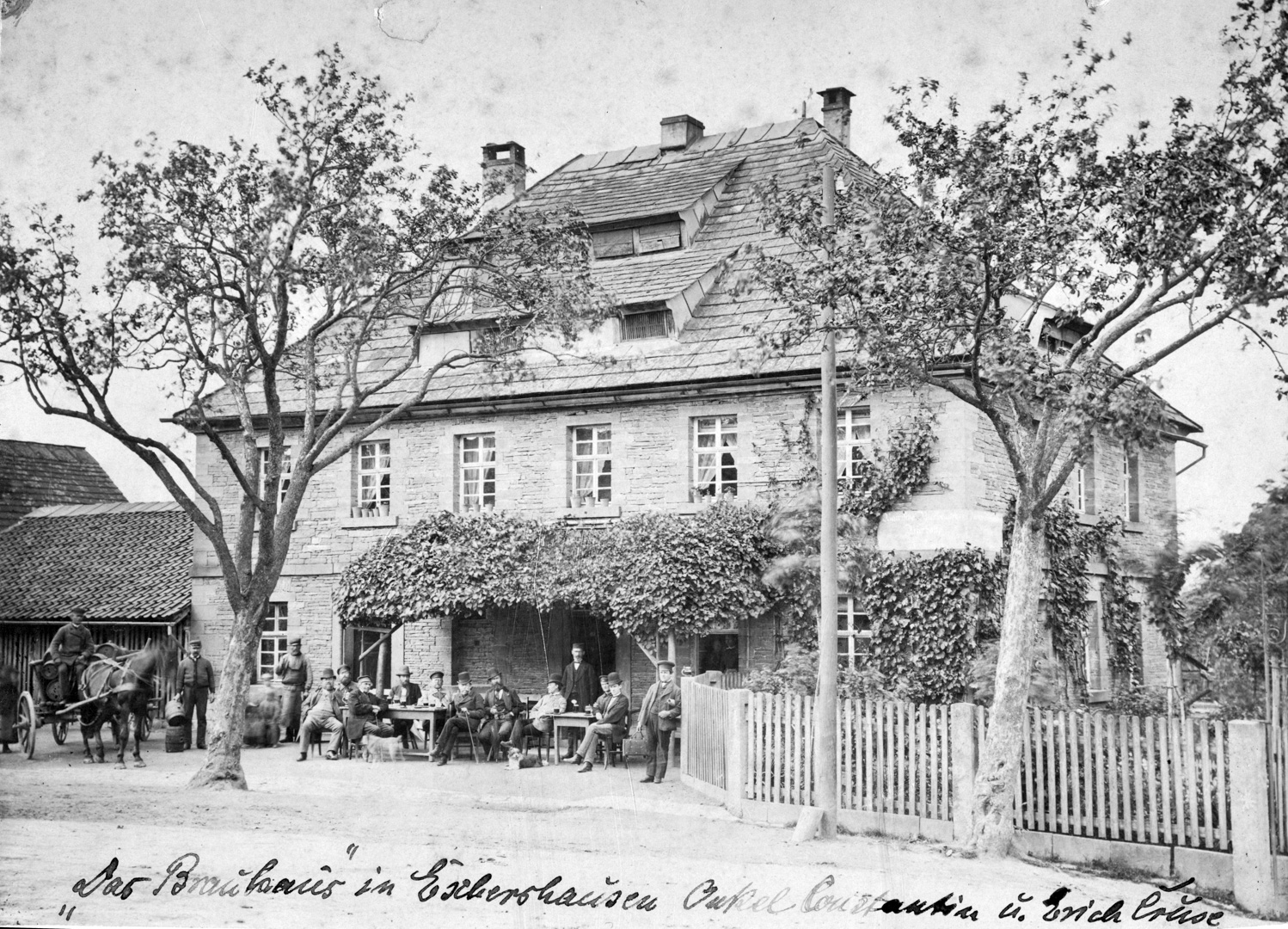Das Brauhaus in Eschershausen um 1890